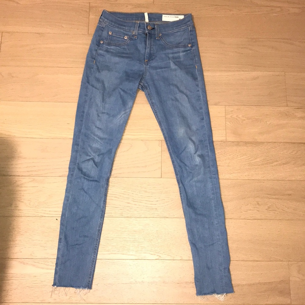 Rag & Bone Light Blue High Rise Skinny Jeans